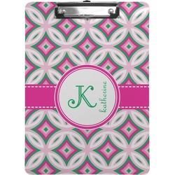 Linked Circles & Diamonds Clipboard (Personalized)