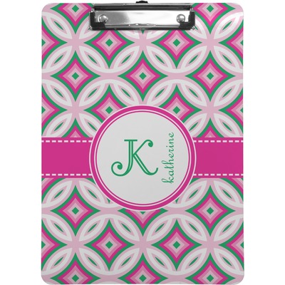 Linked Circles & Diamonds Clipboard (Personalized)
