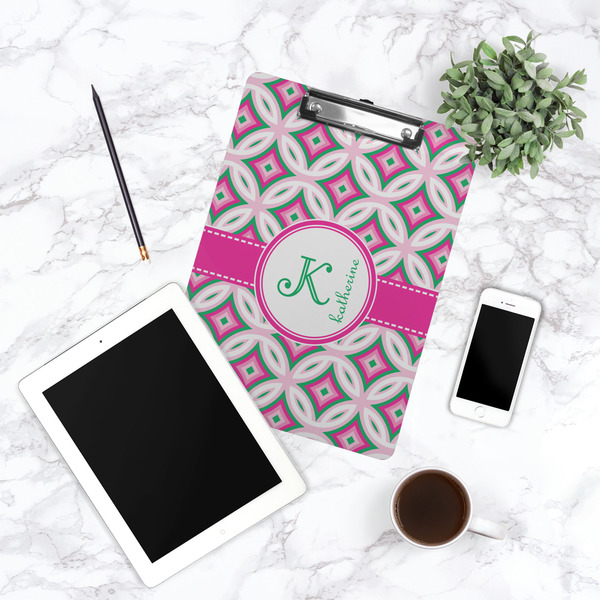 Linked Circles & Diamonds Clipboard - Lifestyle Photo