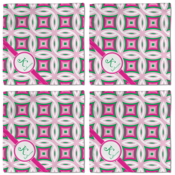 Linked Circles & Diamonds Cloth Napkins - Personalized Lunch (APPROVAL) Set of 4