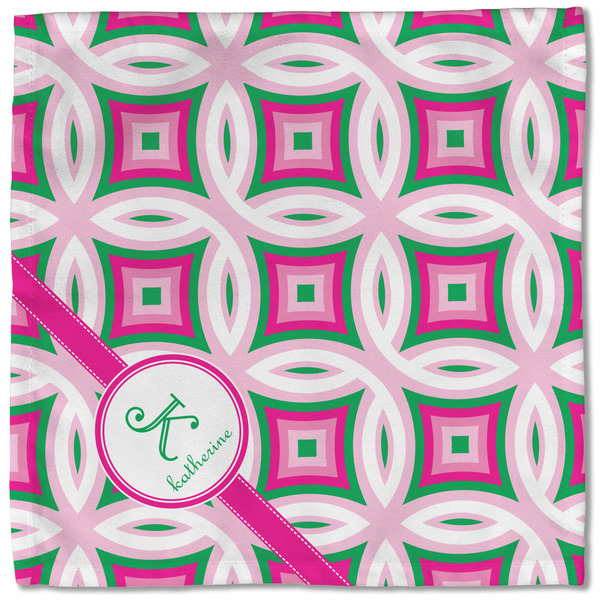 Linked Circles & Diamonds Cloth Napkins - Personalized Lunch (Single Full Open)
