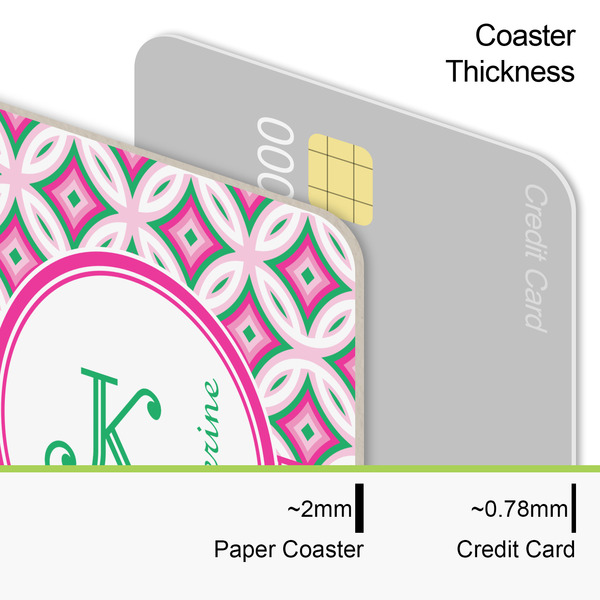 Linked Circles & Diamonds Coaster Thickness