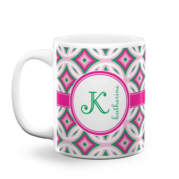 Custom Linked Circles & Diamonds Coffee Mug (Personalized)