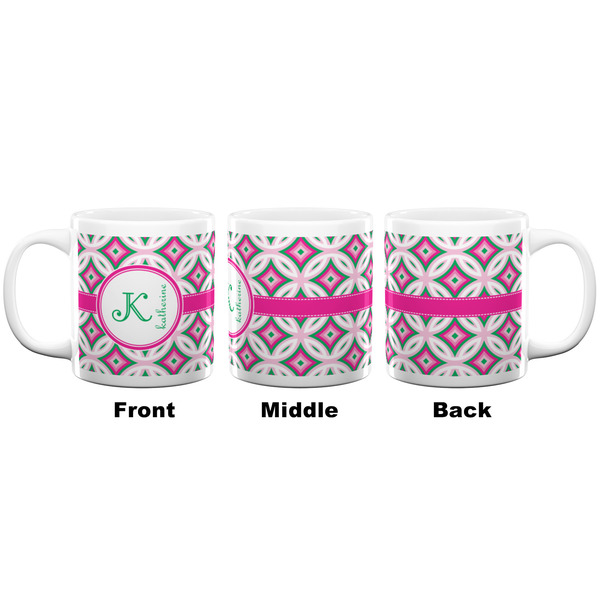 Linked Circles & Diamonds Coffee Mug - 20 oz - White APPROVAL