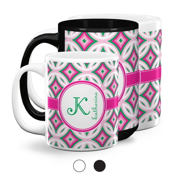 Linked Circles & Diamonds Coffee Mugs Main