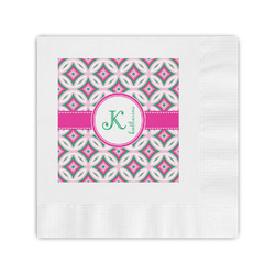 Linked Circles & Diamonds Coined Cocktail Napkins (Personalized)
