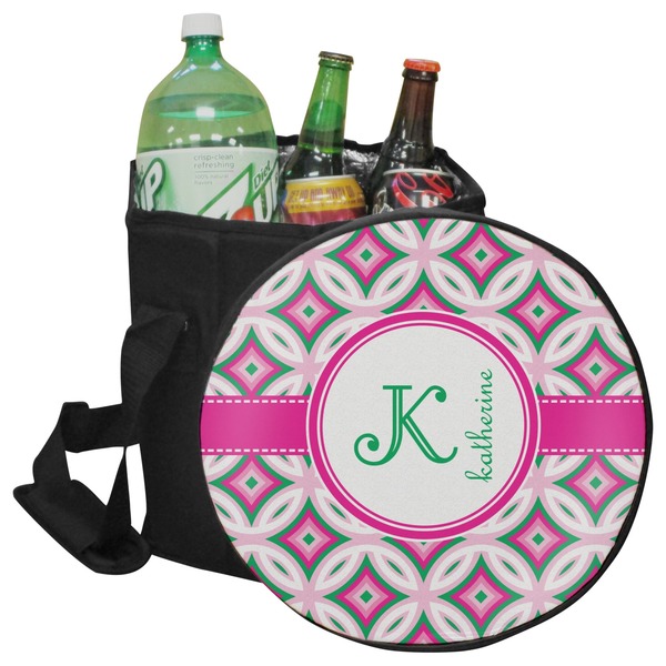 Custom Linked Circles & Diamonds Collapsible Cooler & Seat (Personalized)