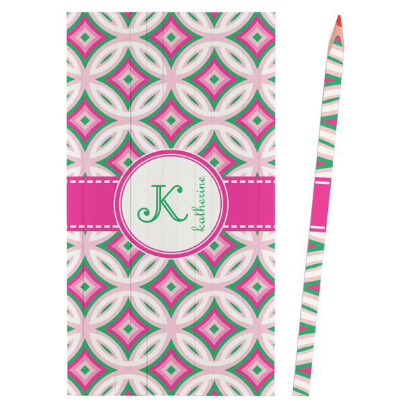 Linked Circles & Diamonds Colored Pencils - Front View