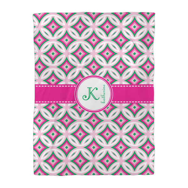 Linked Circles & Diamonds Comforter - Twin XL - Front