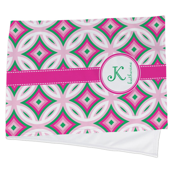 Custom Linked Circles & Diamonds Cooling Towel (Personalized)