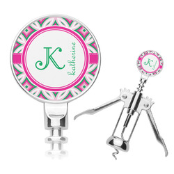 Linked Circles & Diamonds Corkscrew (Personalized)