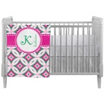 Linked Circles & Diamonds Crib Comforter / Quilt (Personalized)