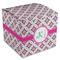 Linked Circles & Diamonds Cube Favor Gift Box - Front/Main