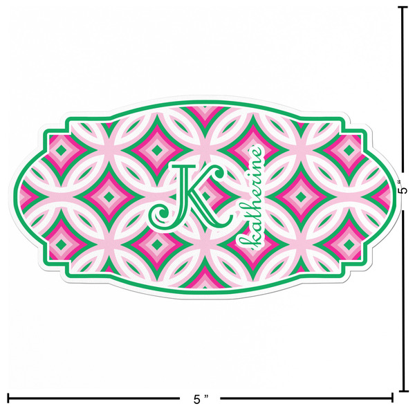 Linked Circles & Diamonds Custom Shape Iron On Patches - L - APPROVAL