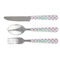 Linked Circles & Diamonds Cutlery Set - FRONT