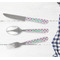 Linked Circles & Diamonds Cutlery Set - w/ PLATE