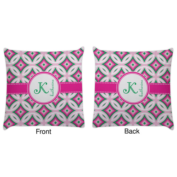 Linked Circles & Diamonds Decorative Pillow Case - Approval