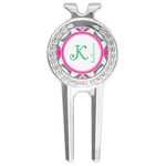 Linked Circles & Diamonds Golf Divot Tool & Ball Marker (Personalized)
