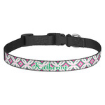 Linked Circles & Diamonds Dog Collar (Personalized)
