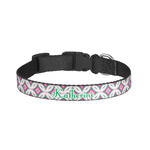 Linked Circles & Diamonds Dog Collar - Small (Personalized)