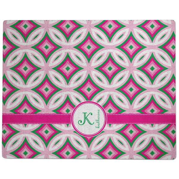 Linked Circles & Diamonds Dog Food Mat - Large without Bowls