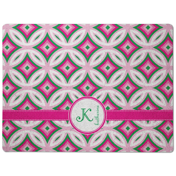 Linked Circles & Diamonds Dog Food Mat - Medium without bowls