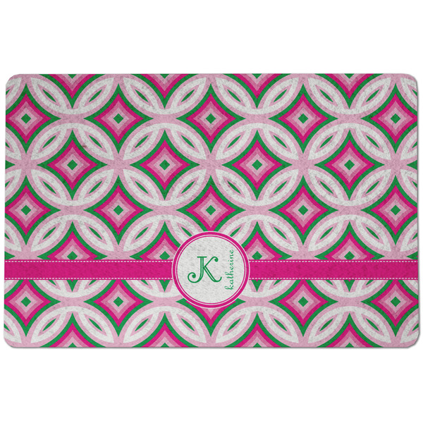 Linked Circles & Diamonds Dog Food Mat - Small without bowls