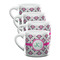 Linked Circles & Diamonds Double Shot Espresso Mugs - Set of 4 Front