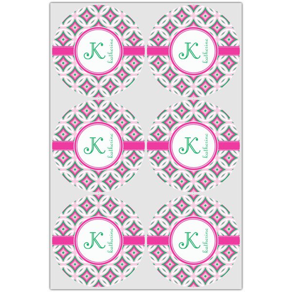 Linked Circles & Diamonds Drink Topper - Large - Set of 6