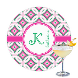 Linked Circles & Diamonds Printed Drink Topper (Personalized)