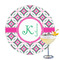 Linked Circles & Diamonds Drink Topper - Large - Single with Drink