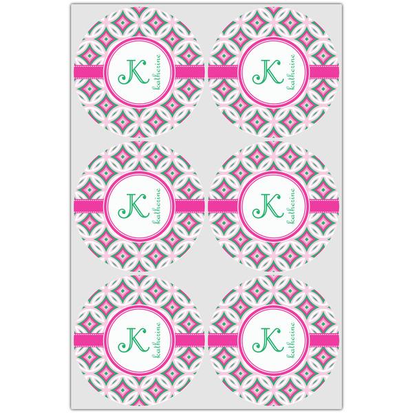 Linked Circles & Diamonds Drink Topper - XLarge - Set of 6