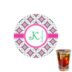 Linked Circles & Diamonds Printed Drink Topper - 1.5" (Personalized)