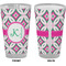 Linked Circles & Diamonds Pint Glass - Full Color - Front & Back Views