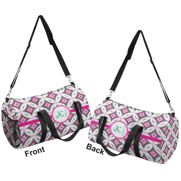 Linked Circles & Diamonds Duffle bag small front and back sides