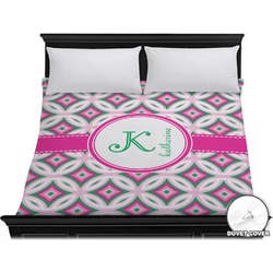 Linked Circles & Diamonds Duvet Cover - King (Personalized)