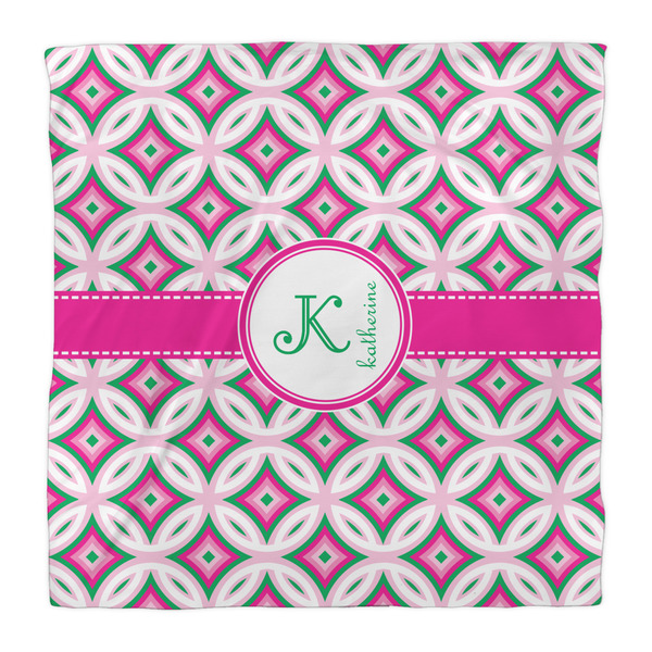 Linked Circles & Diamonds Duvet Cover - Queen - Front