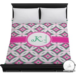 Linked Circles & Diamonds Duvet Cover - Full / Queen (Personalized)