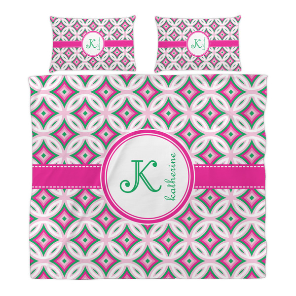 Linked Circles & Diamonds Duvet Cover Set - King - Alt Approval