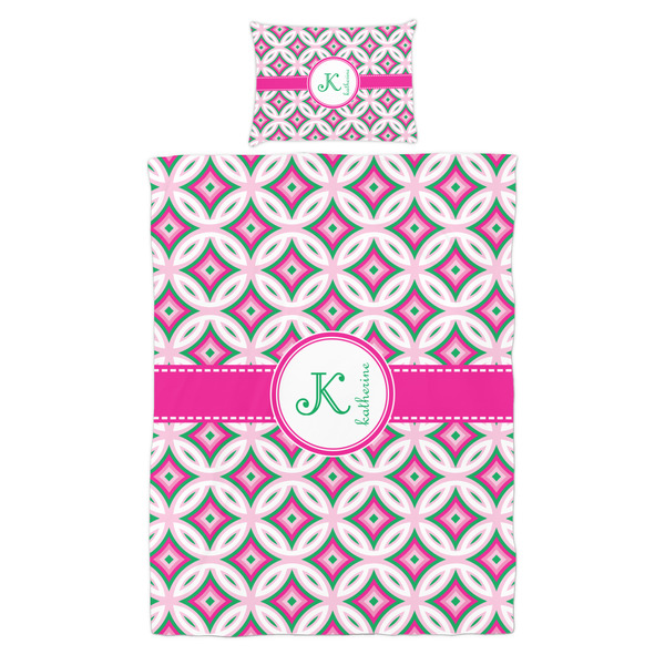Linked Circles & Diamonds Duvet Cover Set - Twin - Alt Approval