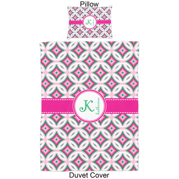 Linked Circles & Diamonds Duvet Cover Set - Twin - Approval