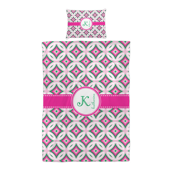 Linked Circles & Diamonds Duvet Cover Set - Twin XL - Alt Approval