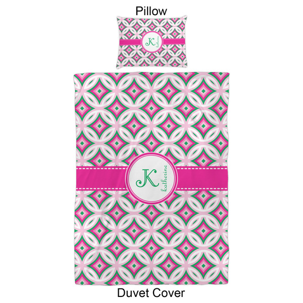 Linked Circles & Diamonds Duvet Cover Set - Twin XL - Approval