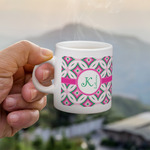 Linked Circles & Diamonds Single Shot Espresso Cup - Single (Personalized)