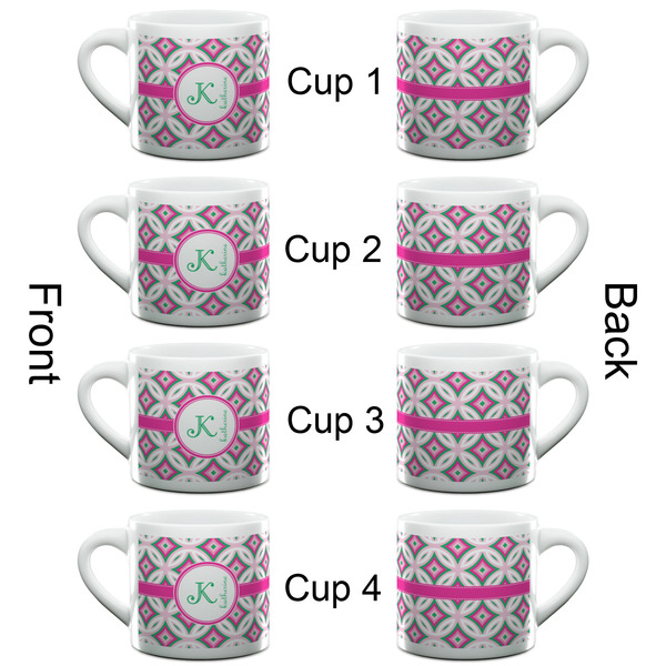 Linked Circles & Diamonds Espresso Cup - 6oz (Double Shot Set of 4) APPROVAL