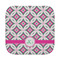 Linked Circles & Diamonds Face Cloth-Rounded Corners