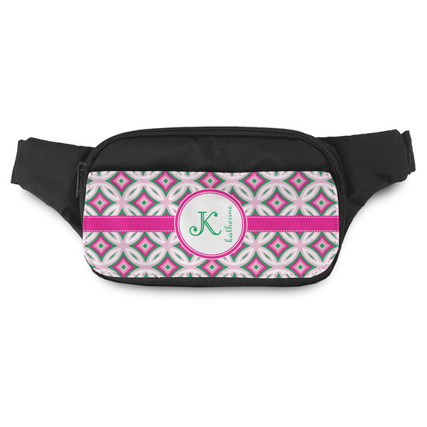 Custom Linked Circles & Diamonds Fanny Pack - Modern Style (Personalized)