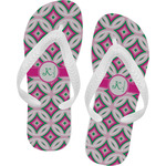 Linked Circles & Diamonds Flip Flops - Small (Personalized)