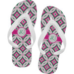 Linked Circles & Diamonds Flip Flops - XSmall (Personalized)