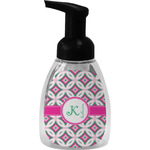 Linked Circles & Diamonds Foam Soap Bottle - Black (Personalized)